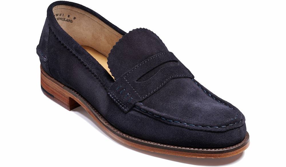 Mens Caruso - Navy Suede | Barker Shoes