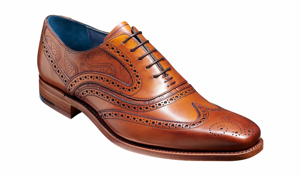 Mens McClean - Antique Rosewood Paisley Mens Brogue Shoe | Barker Shoes
