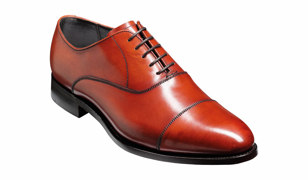 Mens Duxford - Rosewood Calf - Toe Cap Oxford Shoe | Barker Shoes
