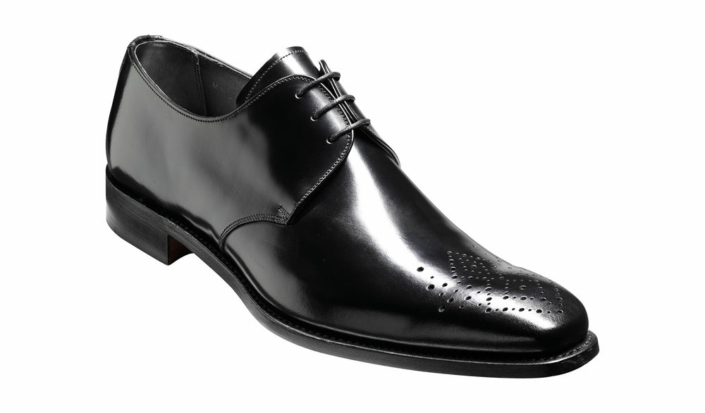 Mens Darlington - Black Hi-Shine Derby Calf Leather Shoe | Barker Shoes