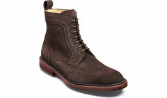 Mens Calder - Chocolate Burnish Suede | Barker Shoes
