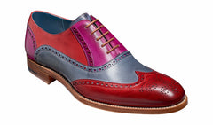 Mens Valiant Multi - Red / Grey / Purple Hand Painted | Barker Shoes