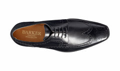 Mens Larry - Black Calf Brogue Derby Shoe | Barker Shoes