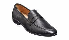 Mens Ledley - Black Deerskin Loafer | Barker Shoes