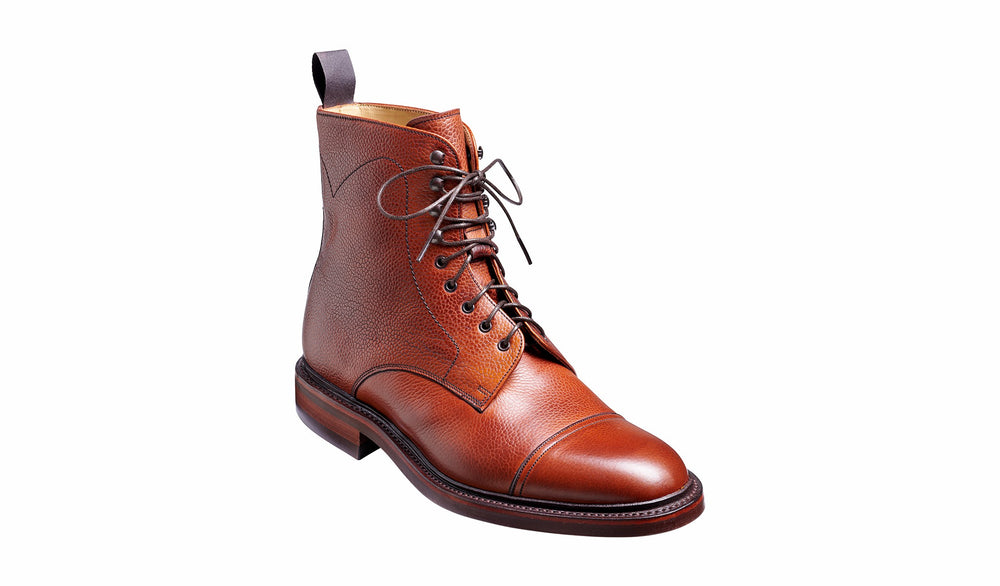 Mens Donegal - Antique Rosewood Grain - Top cap Boot | Barker Shoes
