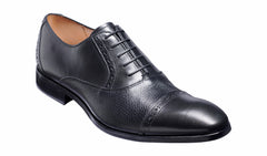 Mens Ramsgate - Black Calf / Black Deerskin Toe Cap Oxford | Barker Shoes