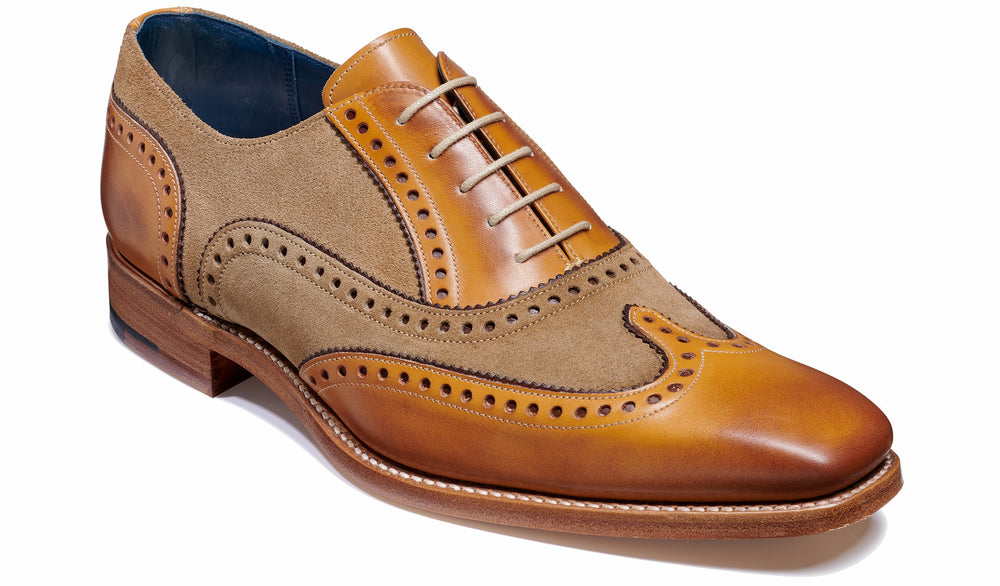 Mens Spencer - Cedar Calf / Snuff Suede | Barker Shoes