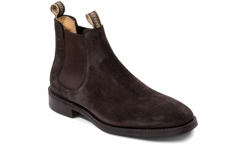 Mens Sutton - Dark Brown Suede | Barker Shoes