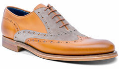 Mens Abingdon - Cedar Calf/Parchment Suede | Barker Shoes