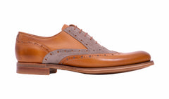 Mens Abingdon - Cedar Calf/Parchment Suede | Barker Shoes