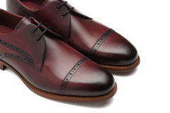 Mens Ealing - Hand Brushed Burgundy | Barker Shoes