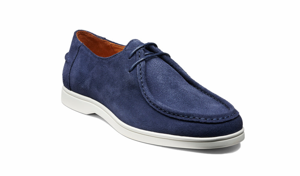 Mens Vigo - Navy Suede White Sole | Barker Shoes