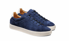 Mens Skylar - Navy Suede White | Barker Shoes