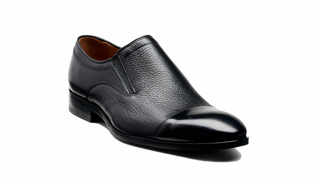 Mens Dover - Black Hishine Black Cervo | Barker Shoes