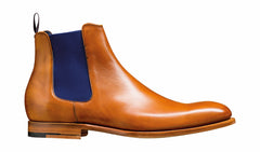 Womens Violet - Cedar Calf / Blue Elastic Boot | Barker Shoes