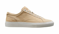 Womens Isla - Beige Suede Hand Stitched Rubber Sole Sneaker | Barker Shoes