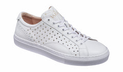 Womens Isla - White Calf / Studs Womens Rubber Cup Sneaker Shoe | Barker Shoes