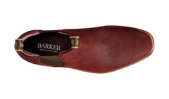 Womens Gina - Plum Waxy Suede Women Chelsea boot | Barker Shoes