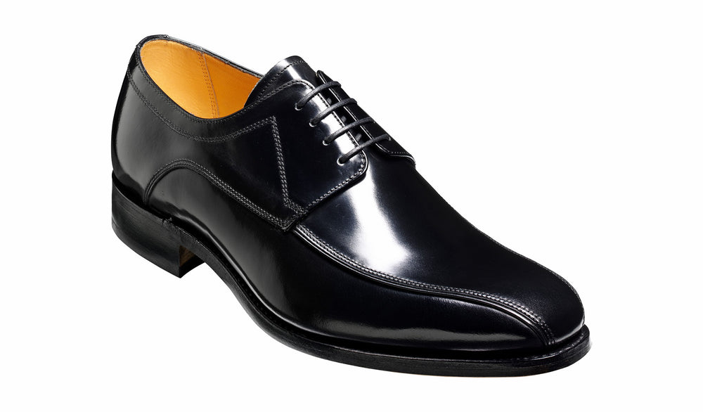 Mens Newbury - Black Hi-Shine Derby Shoe | Barker Shoes