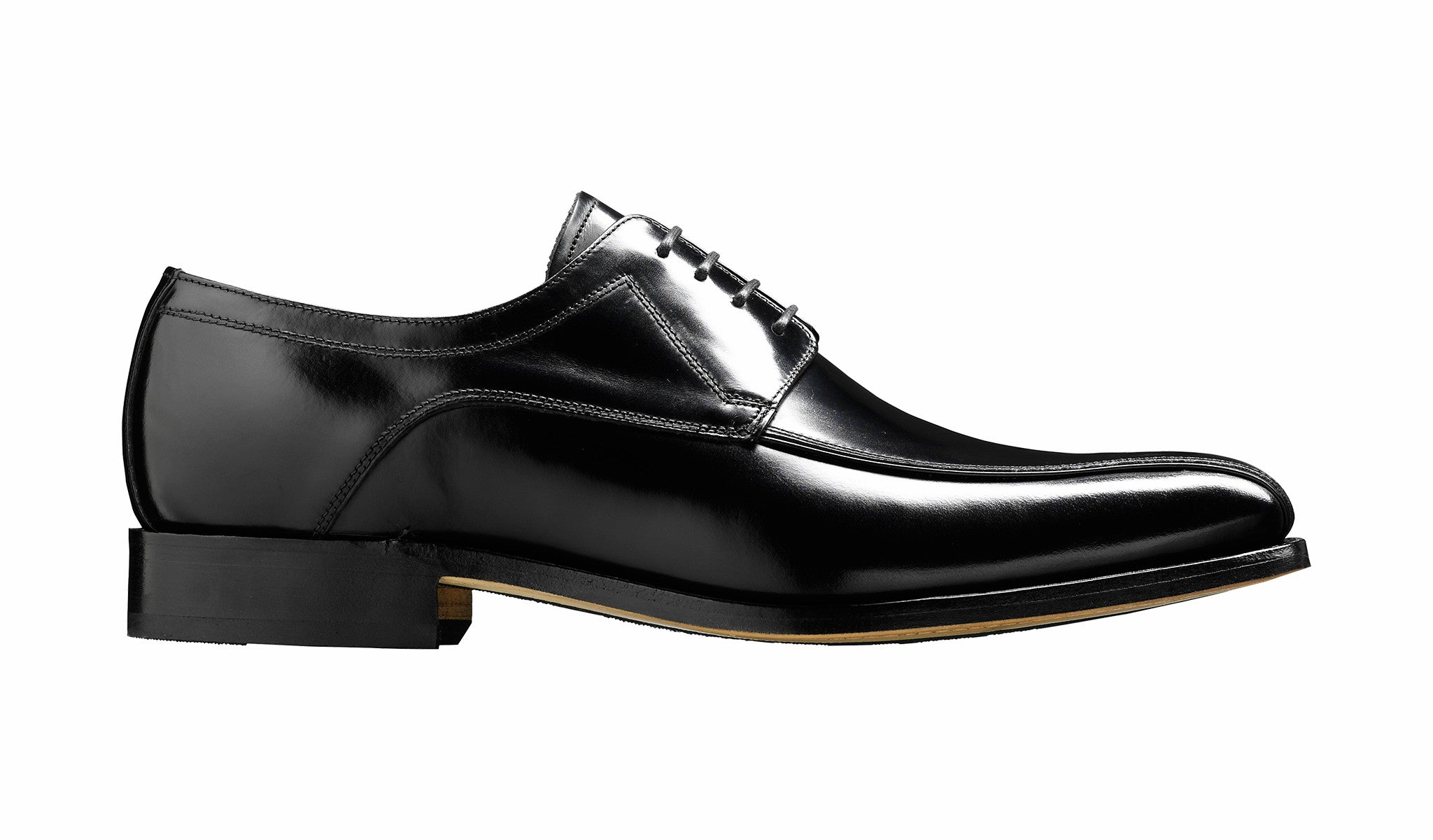 Mens Newbury - Black Hi-Shine Derby Shoe | Barker Shoes