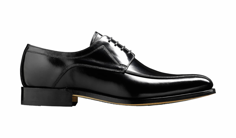 Mens Newbury - Black Hi-Shine Derby Shoe | Barker Shoes