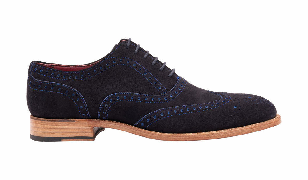Mens Brando 2 - Navy Suede | Barker Shoes