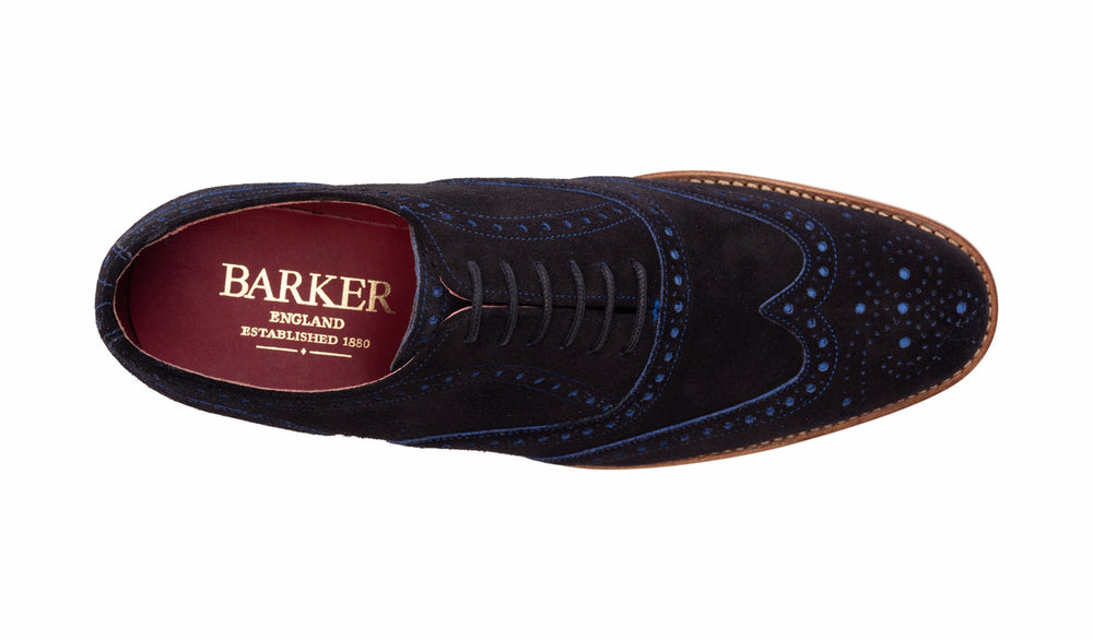 Mens Brando 2 - Navy Suede | Barker Shoes