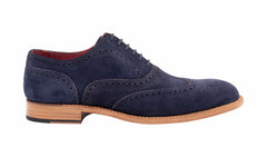 Mens Brando 2 - Navy Suede Cola Punch | Barker Shoes