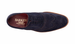 Mens Brando 2 - Navy Suede Cola Punch | Barker Shoes