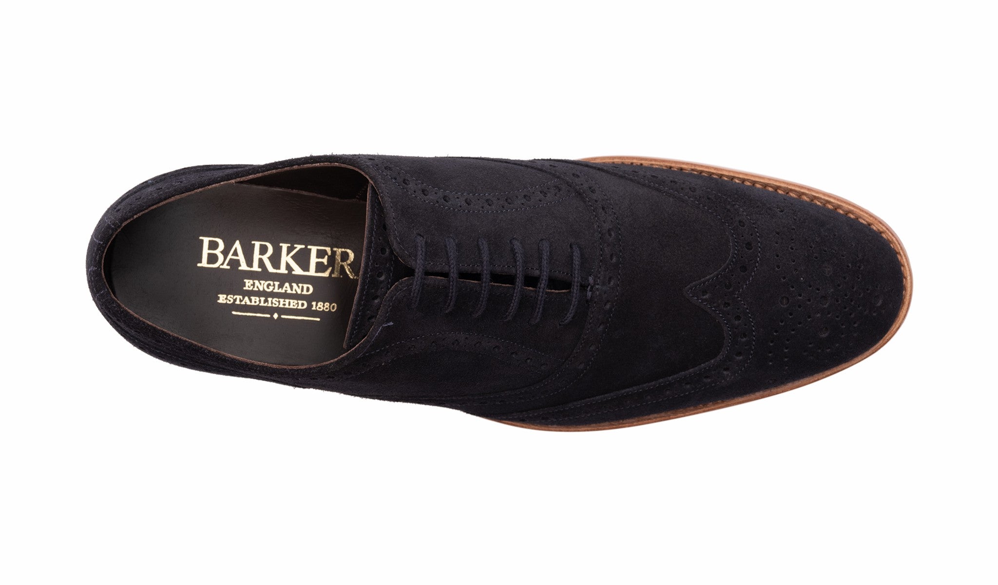 Mens Brando 2 - Navy Suede | Barker Shoes