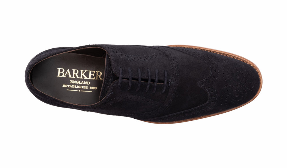 Mens Brando 2 - Navy Suede | Barker Shoes