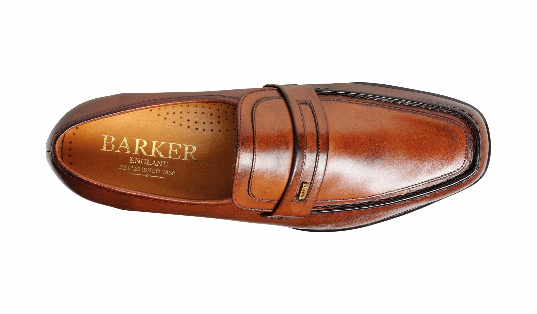 Mens Wesley - Chestnut Calf Loafer | Barker Shoes