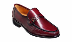 Mens Wade - Burgundy Kid Loafer | Barker Shoes
