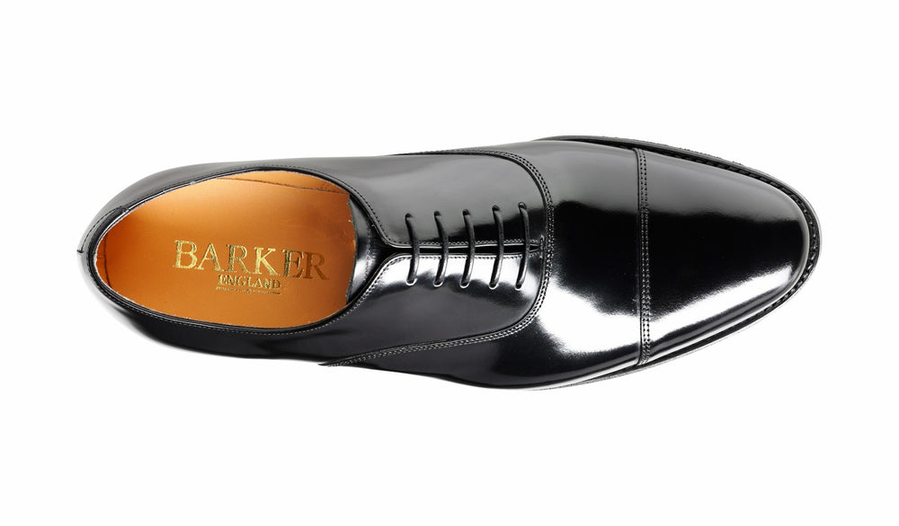 Mens Cheltenham - Black Hi-Shine - Oxford Shoe Mens | Barker Shoes