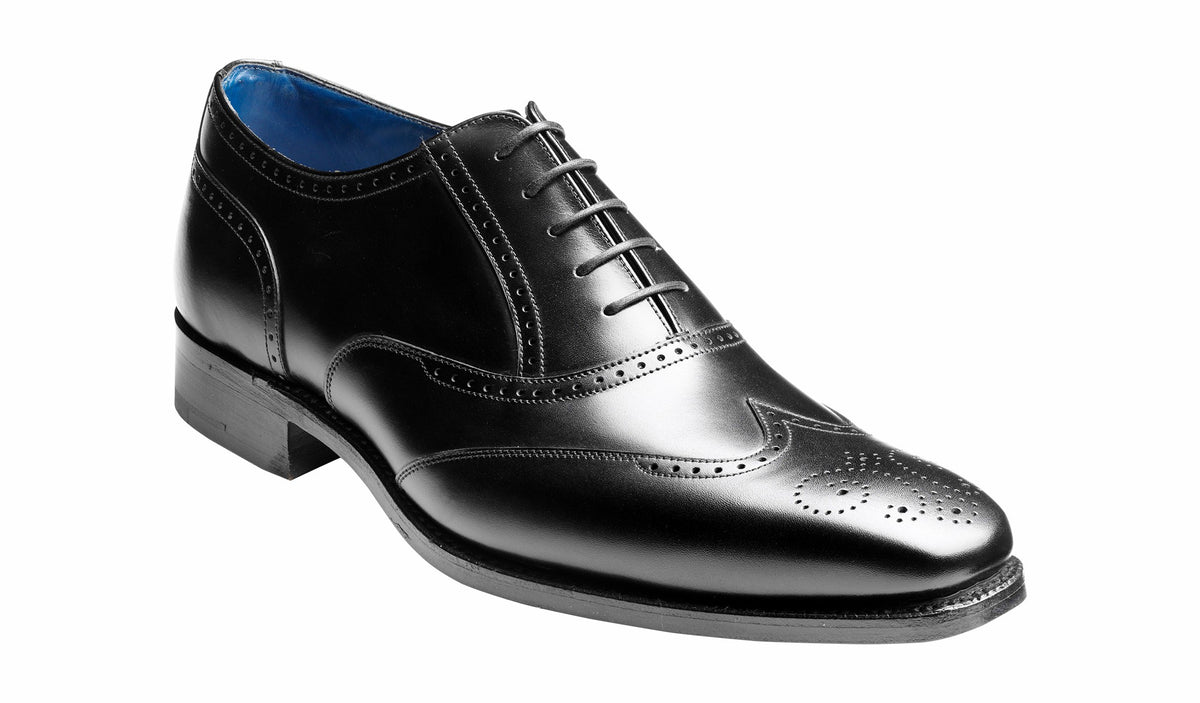 Mens Johnny - Black Calf Brogue | Barker Shoes