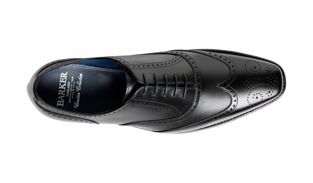 Mens Johnny - Black Calf Brogue | Barker Shoes