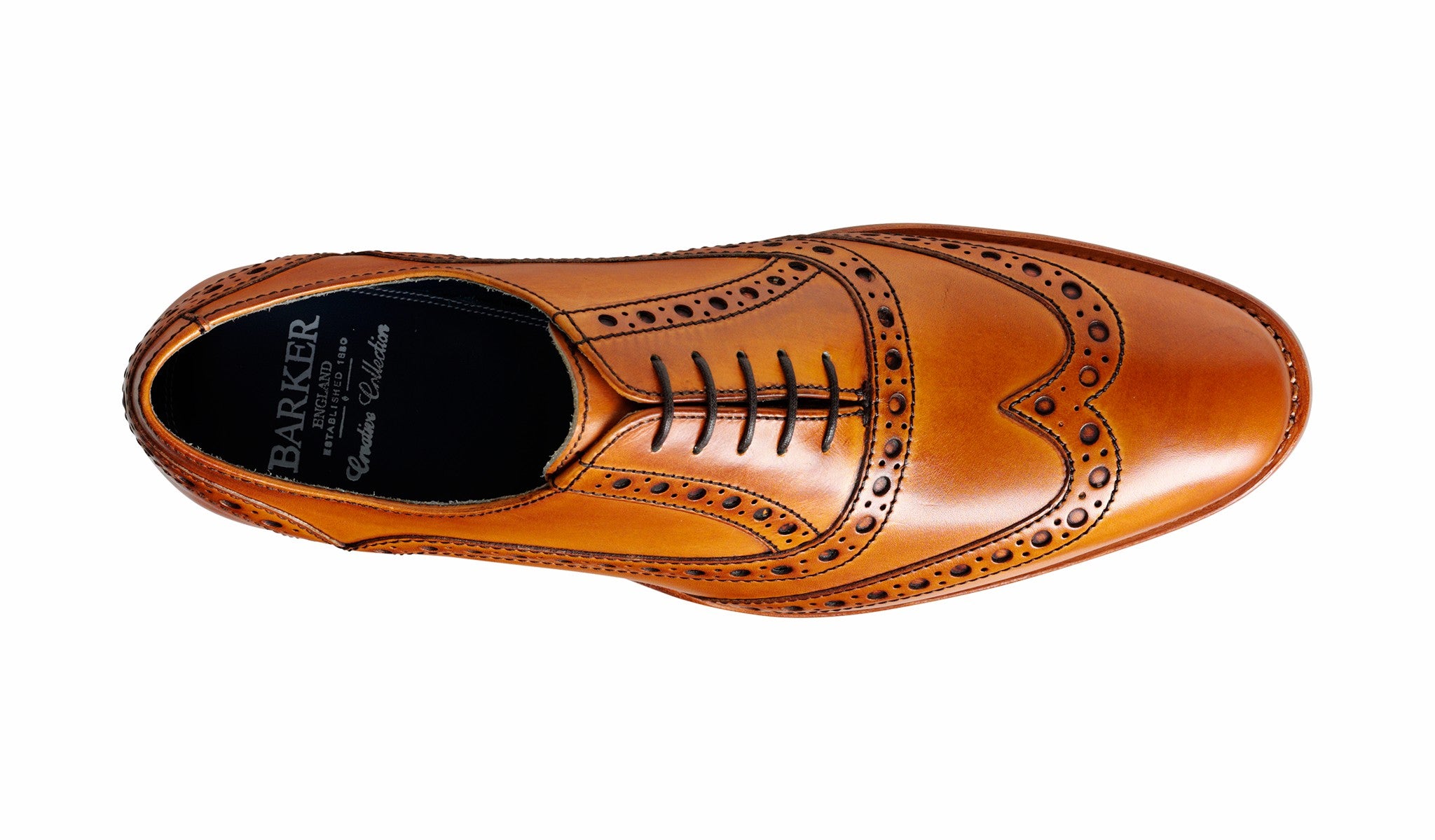 Mens Grant - Cedar Calf Mens Brogue Shoe | Barker Shoes