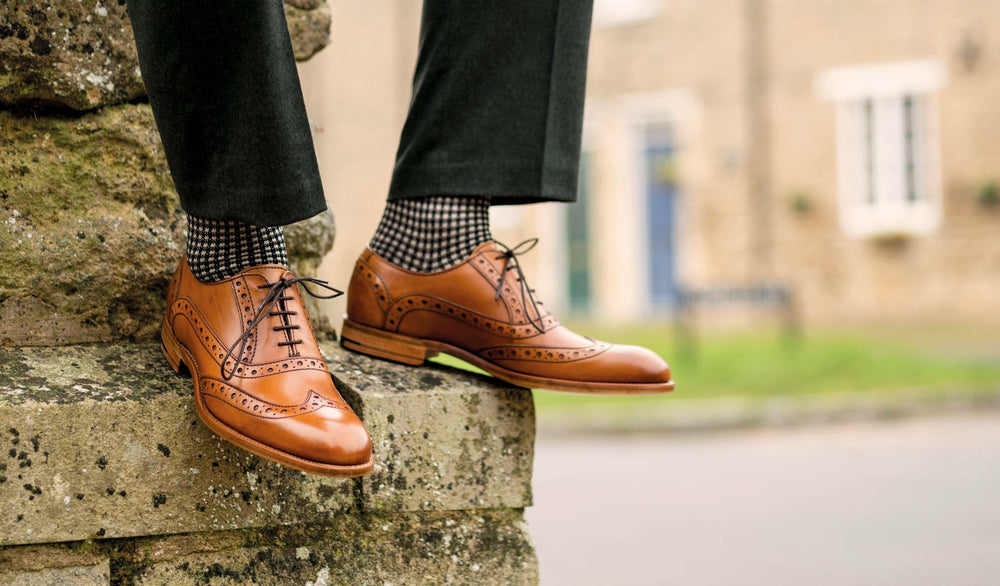 Mens Grant - Cedar Calf Mens Brogue Shoe | Barker Shoes