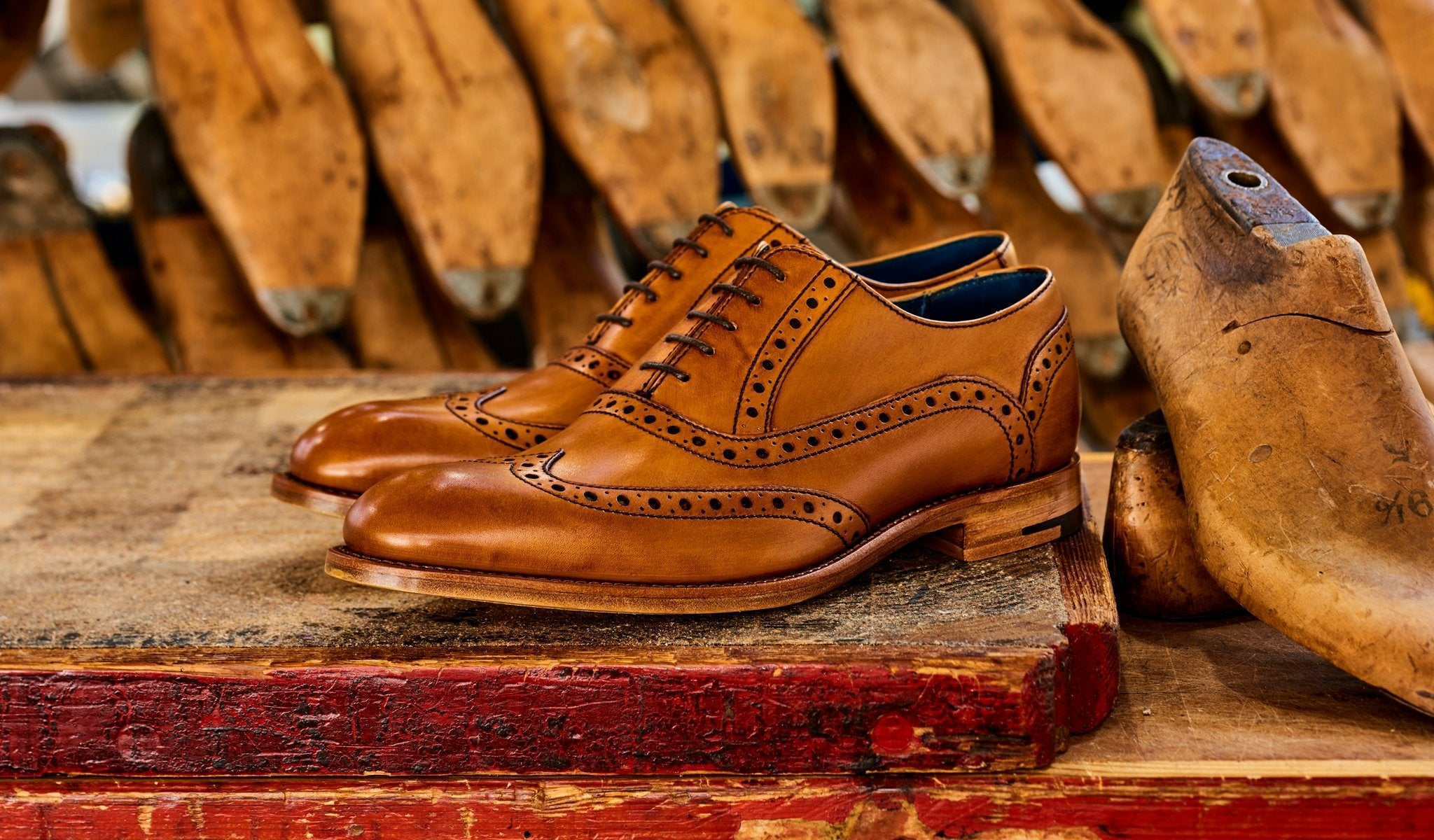Mens Grant - Cedar Calf Mens Brogue Shoe | Barker Shoes