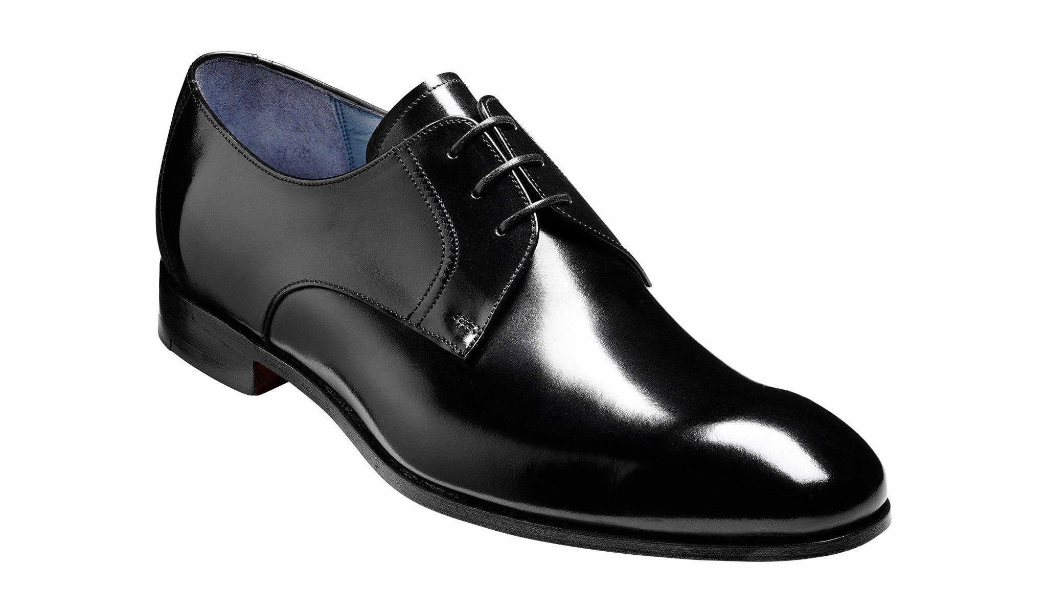 Mens Rutherford - Black Hi-Shine Derby | Barker Shoes