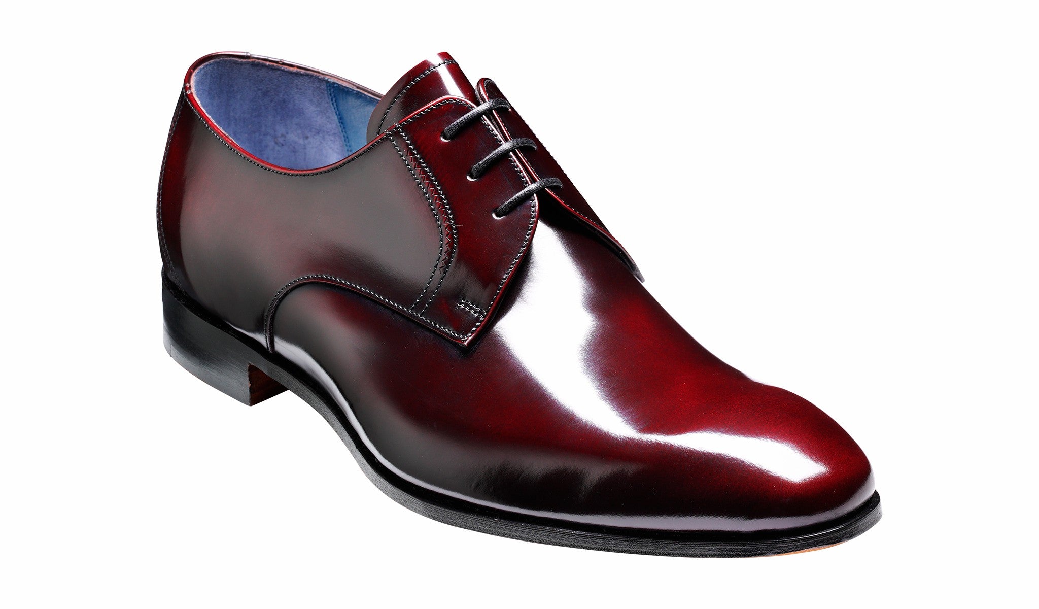 Mens Rutherford - Burgundy Hi-Shine Derby | Barker Shoes