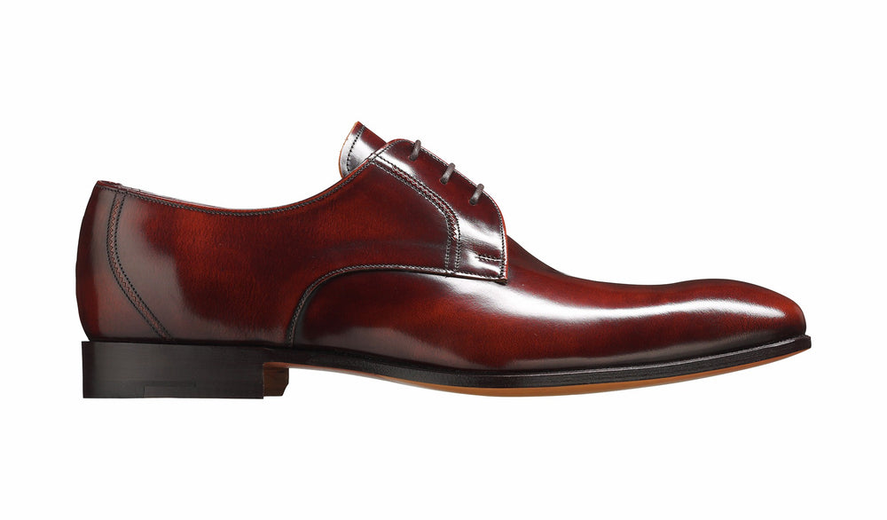 Mens Rutherford - Burgundy Hi-Shine Derby | Barker Shoes