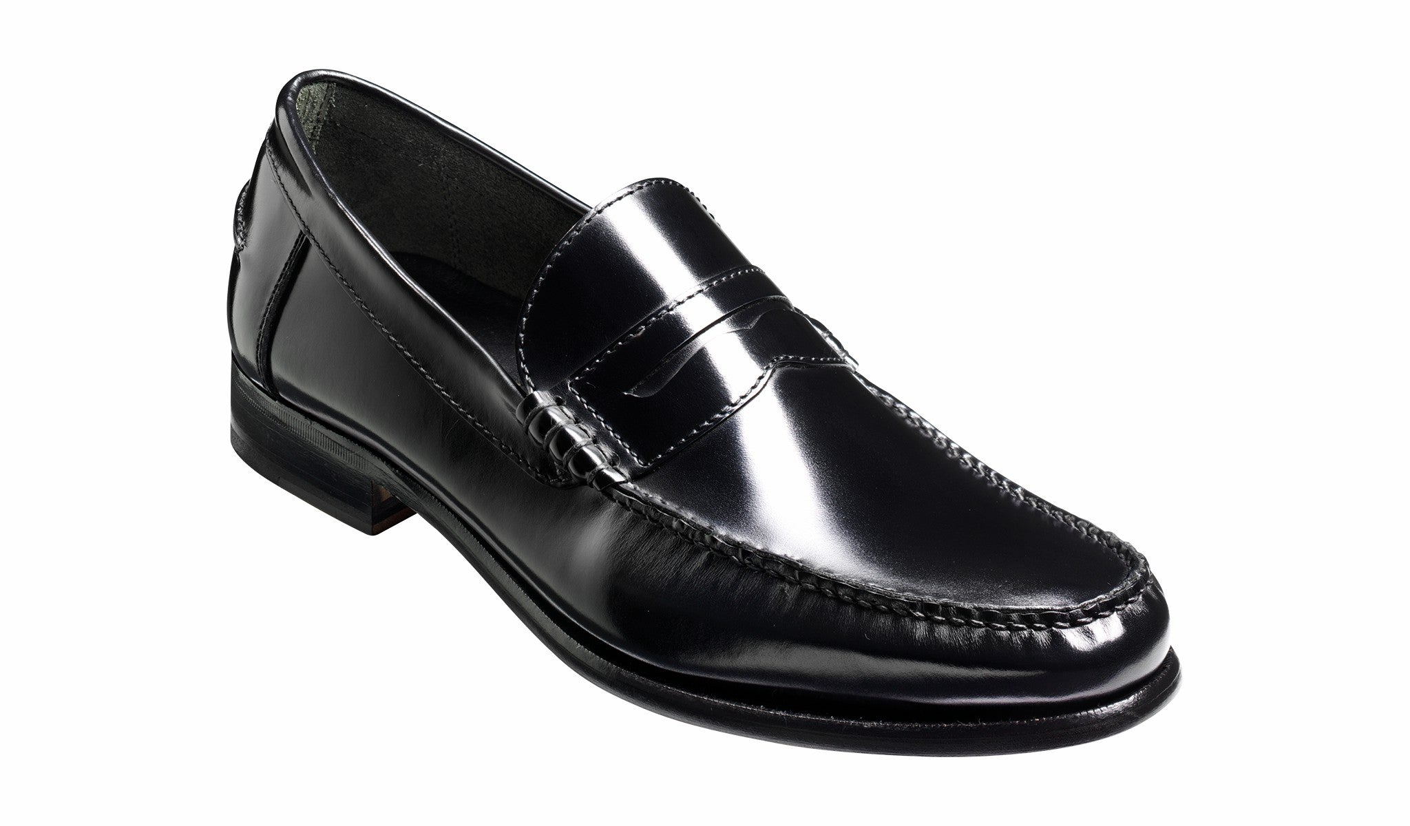 Mens Newington - Black Hi-Shine | Barker Shoes