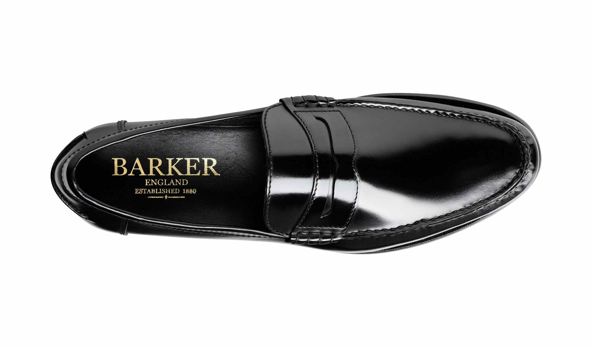 Mens Newington - Black Hi-Shine | Barker Shoes