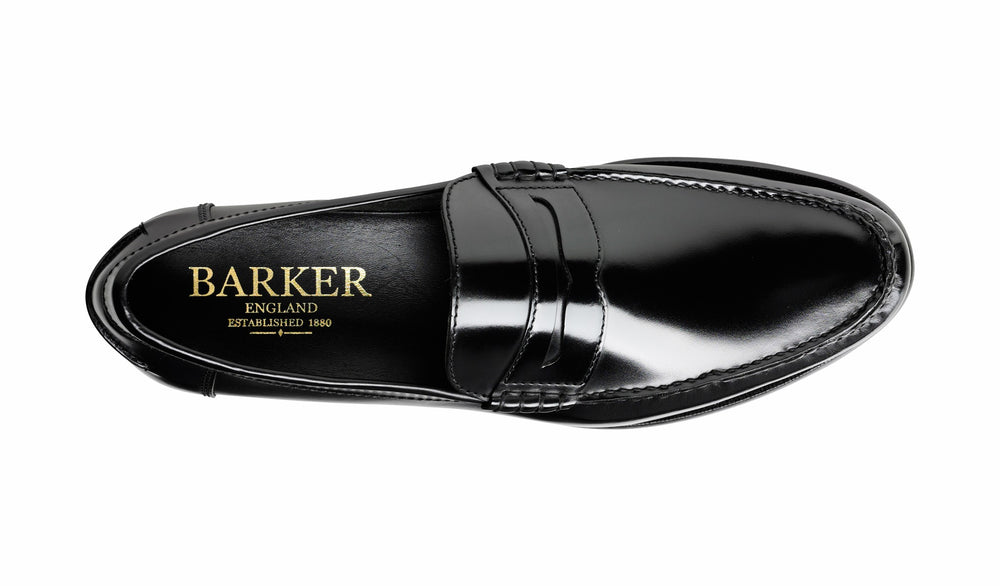 Mens Newington - Black Hi-Shine | Barker Shoes