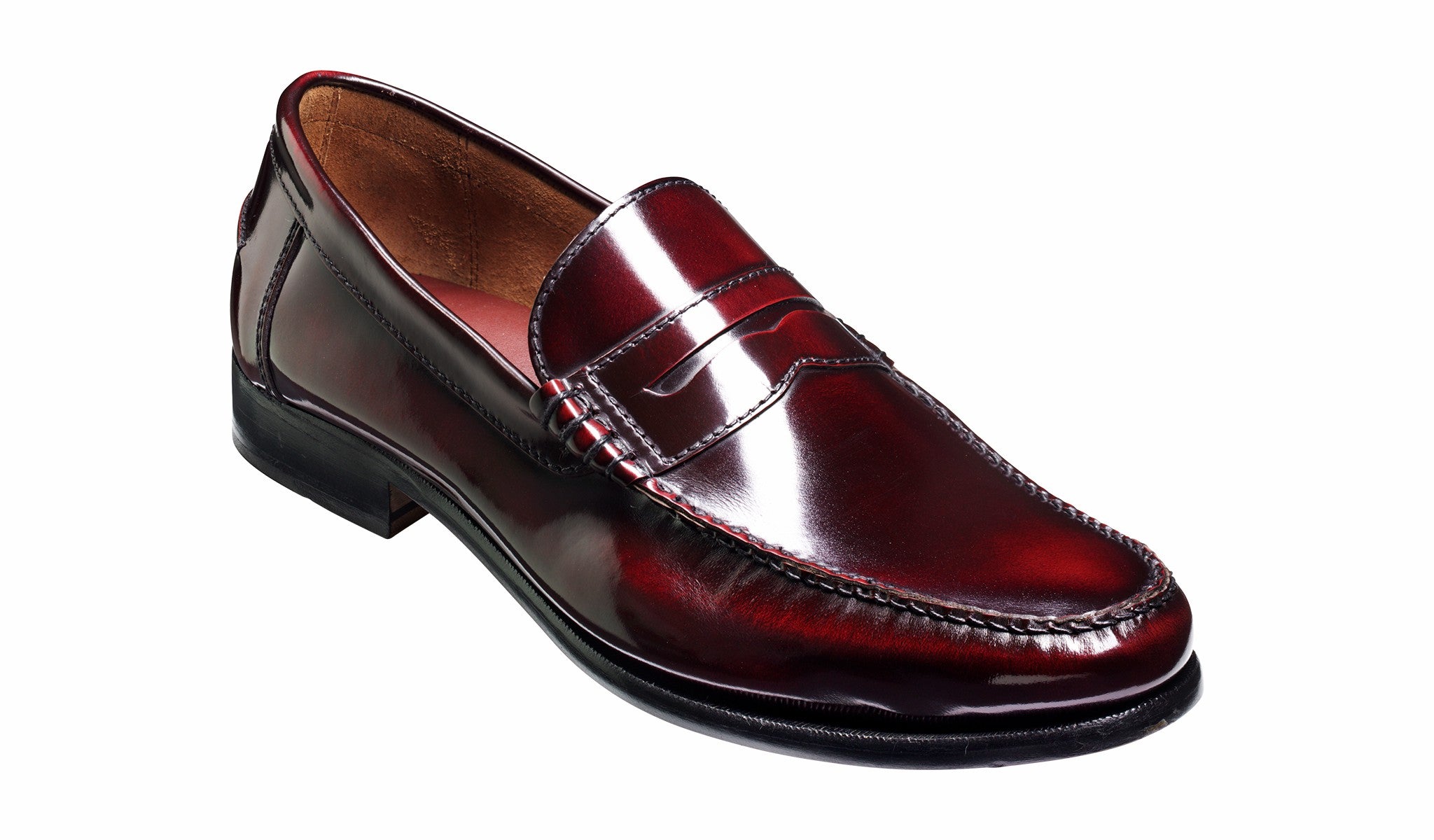 Mens Newington - Burgundy Hi-Shine | Barker Shoes