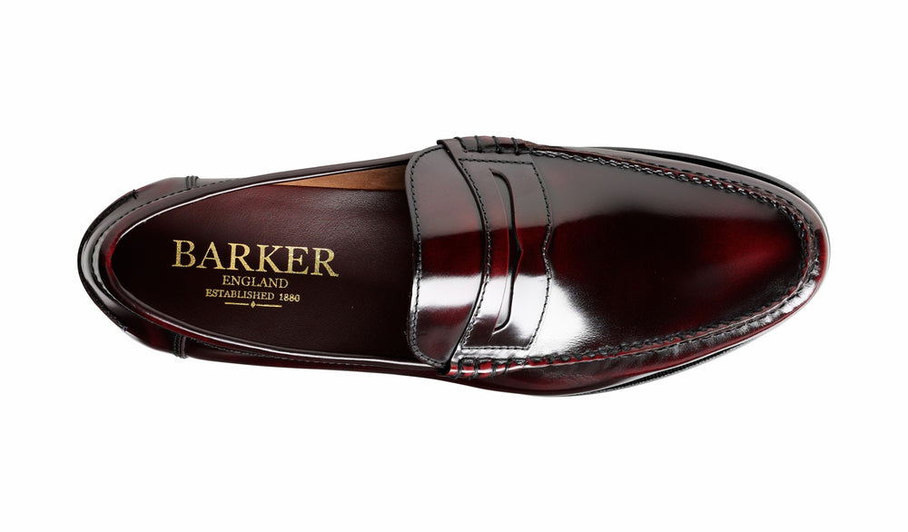 Mens Newington - Burgundy Hi-Shine | Barker Shoes