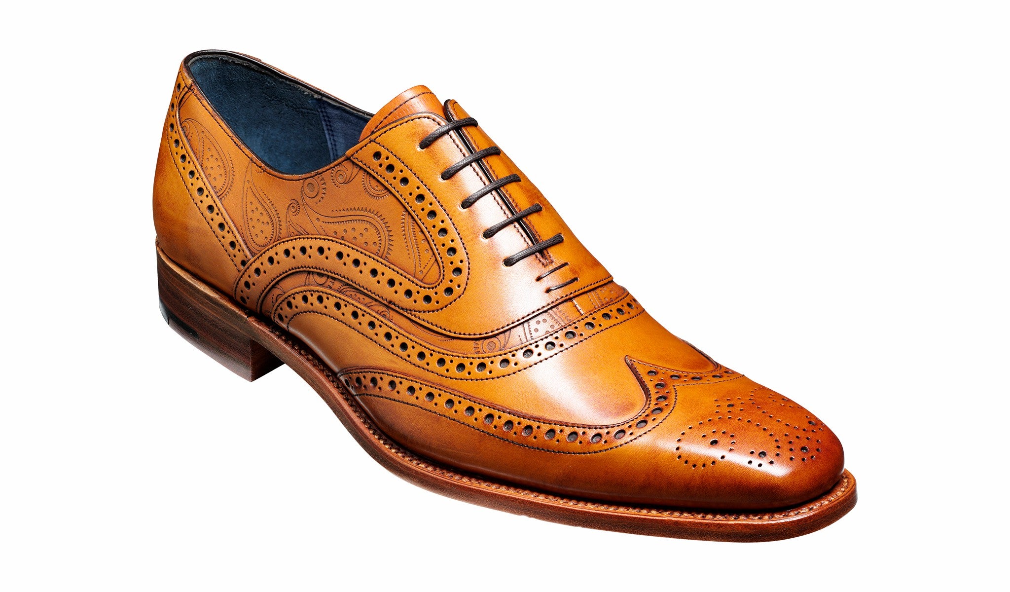 Mens McClean - Cedar Calf / Paisley Laser | Barker Shoes