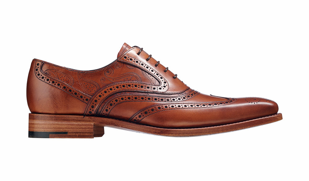 Mens McClean - Antique Rosewood Paisley Mens Brogue Shoe | Barker Shoes