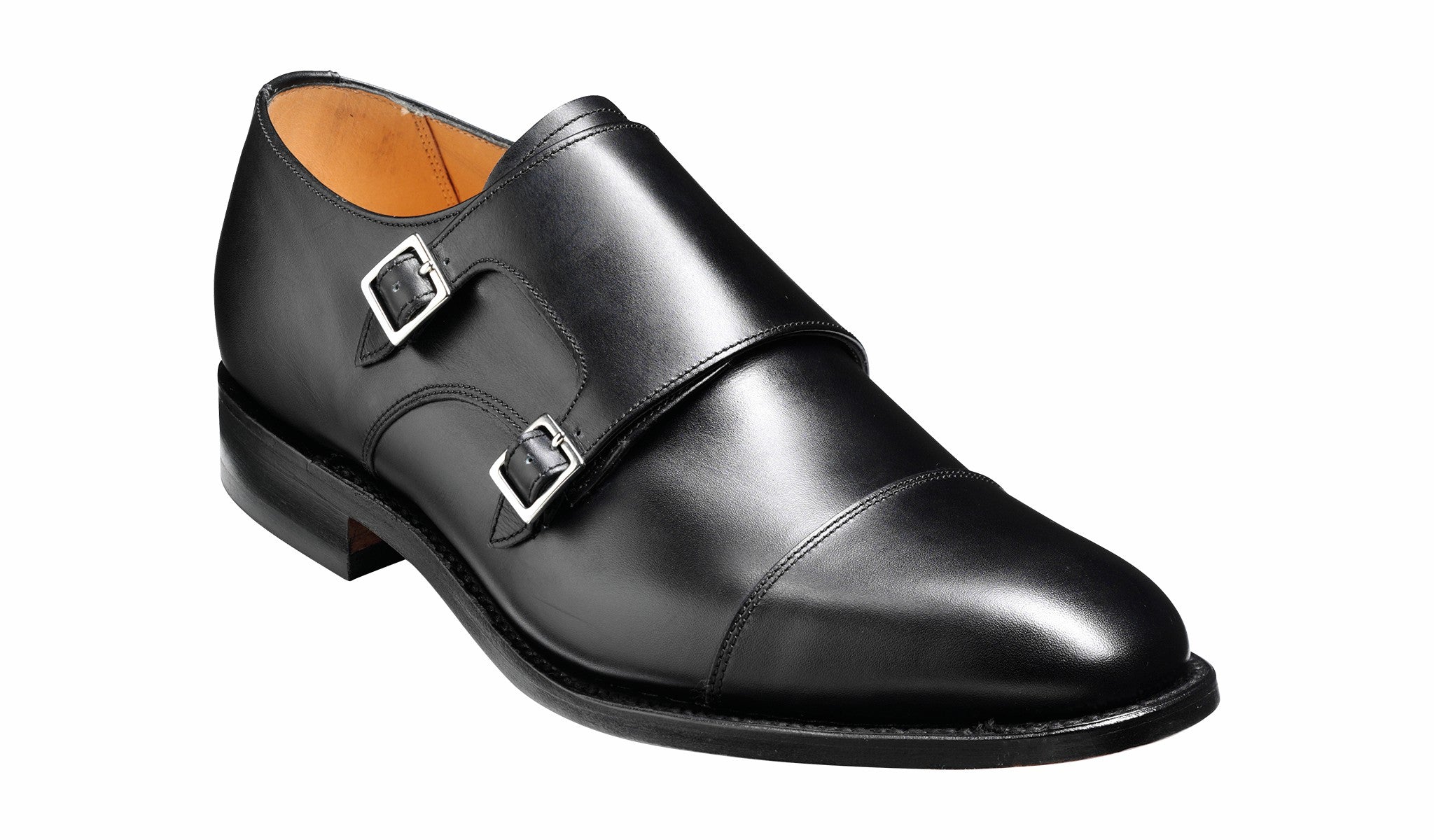 Mens Tunstall - Black Calf Monk Strap | Barker Shoes